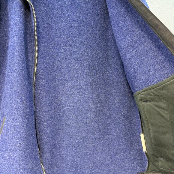 Ibex Jacket Men's M Blue Black 100% Wool Jacket Full Zip Made in USA EUC - Picture 7 of 13
